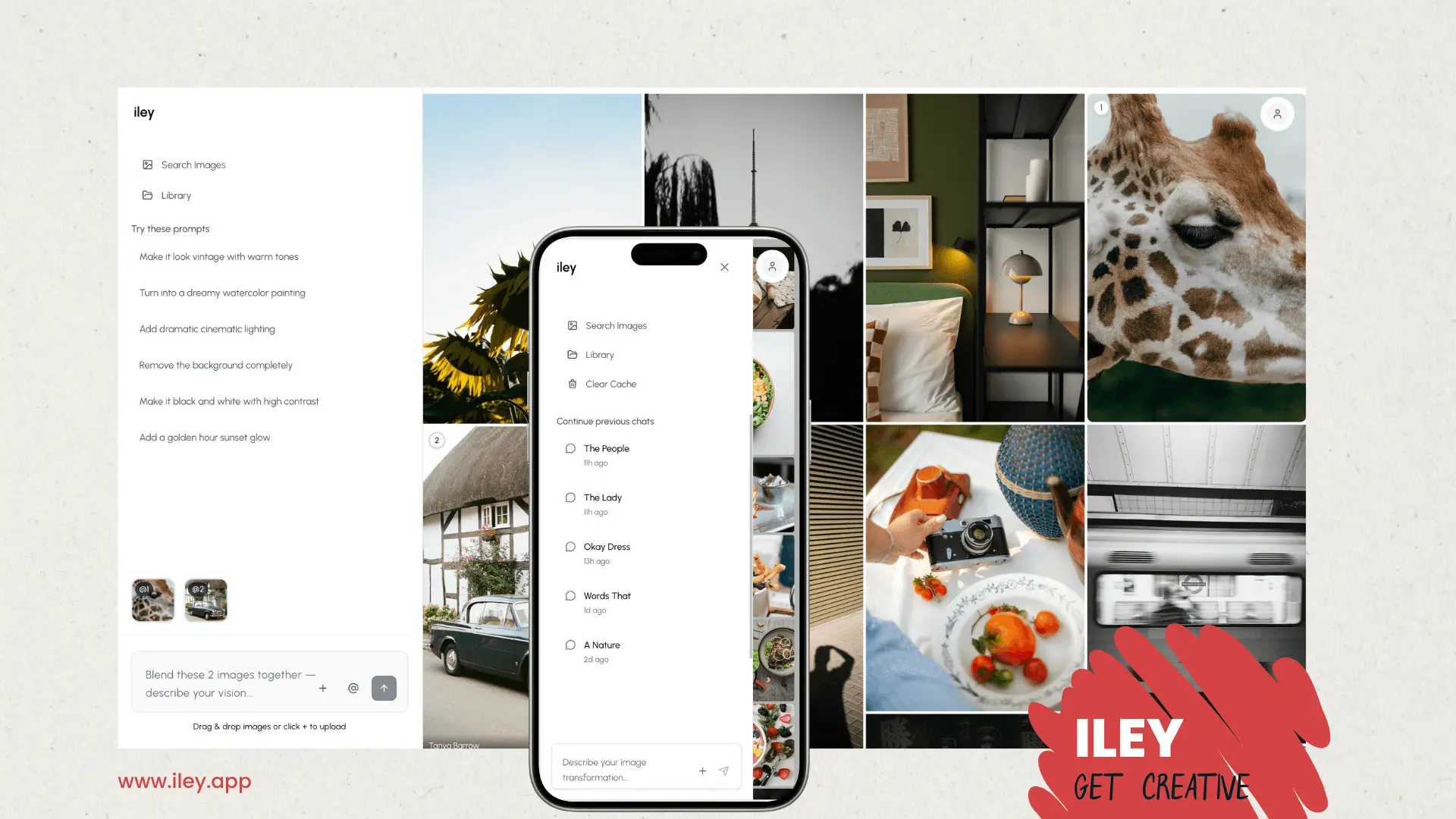 Screenshot 1 of iley - AI media customisation tool
