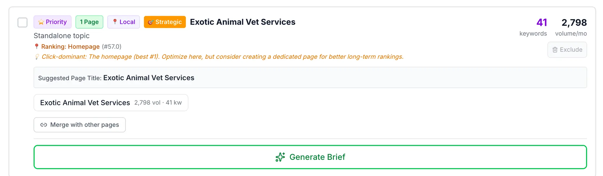 Screenshot 1 of SEOcluster.ai