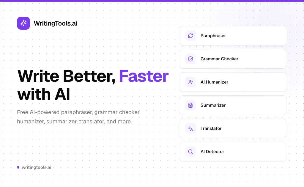 Screenshot 1 of WritingTools.ai