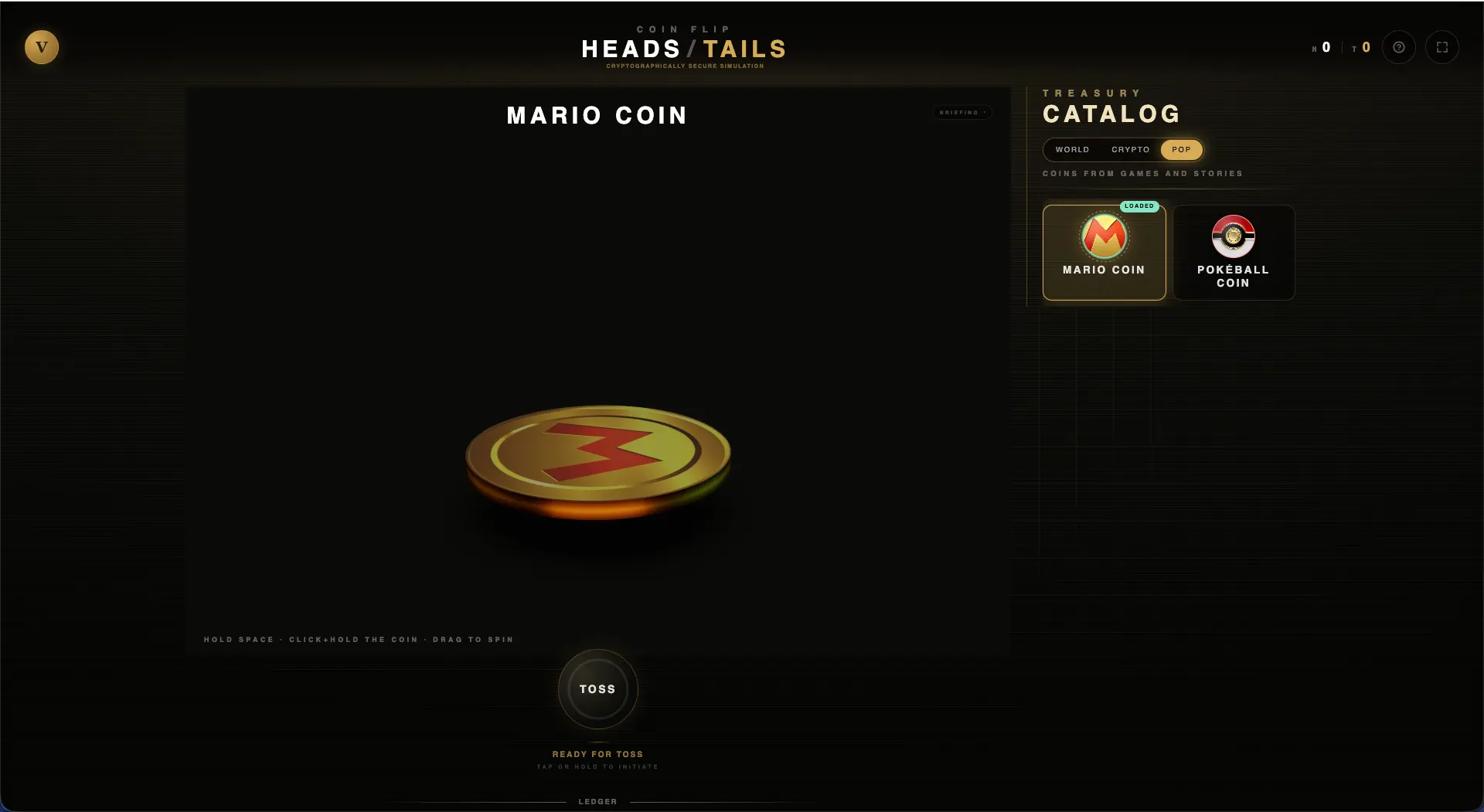Screenshot 2 of Realistic 3D Coin Flip
