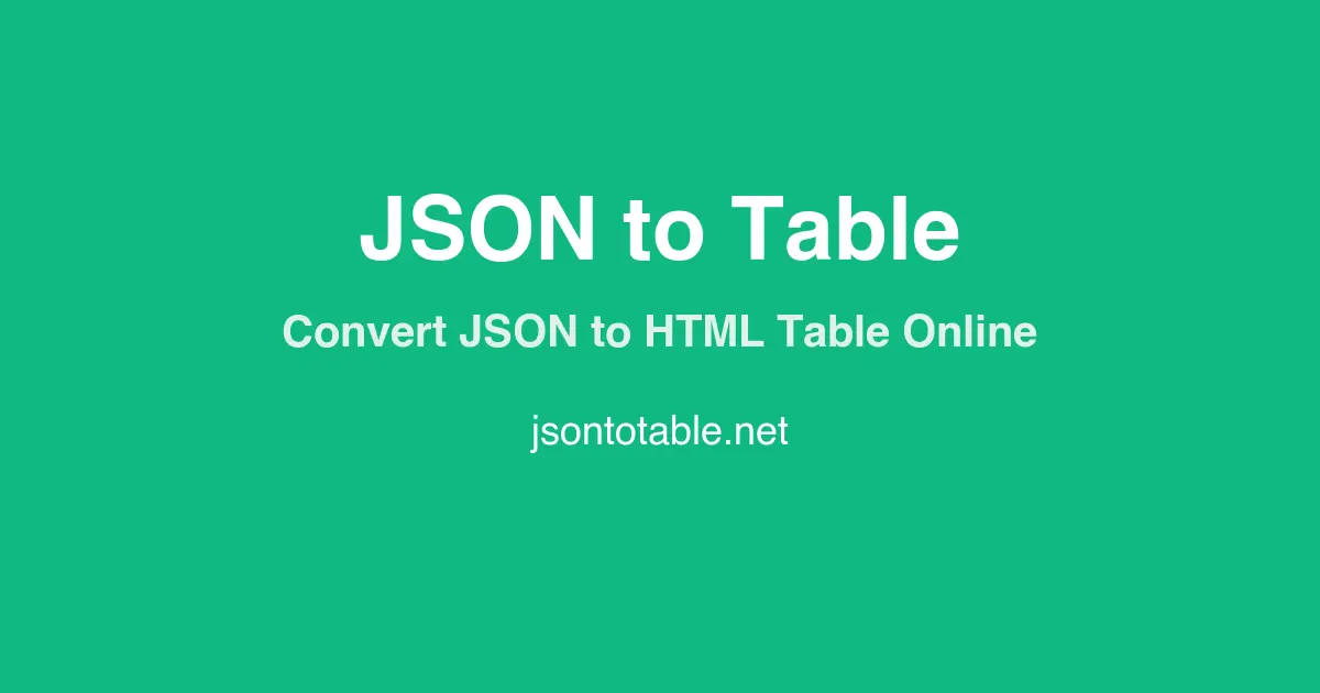 Screenshot 1 of JSON to Table — Convert JSON to HTML Tab