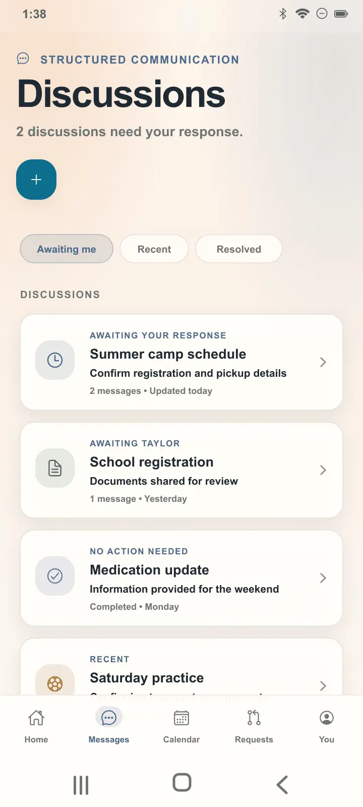Screenshot 2 of Zuko: Structured Co-parenting Platform