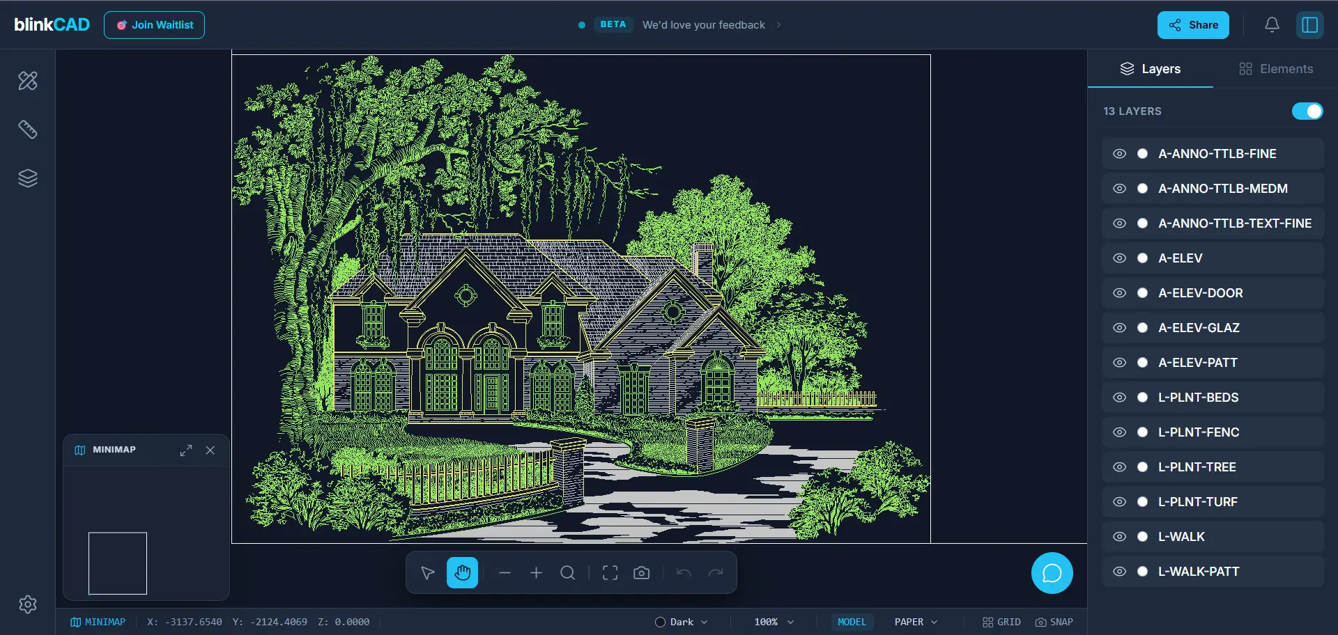 Screenshot 1 of BlinkCAD