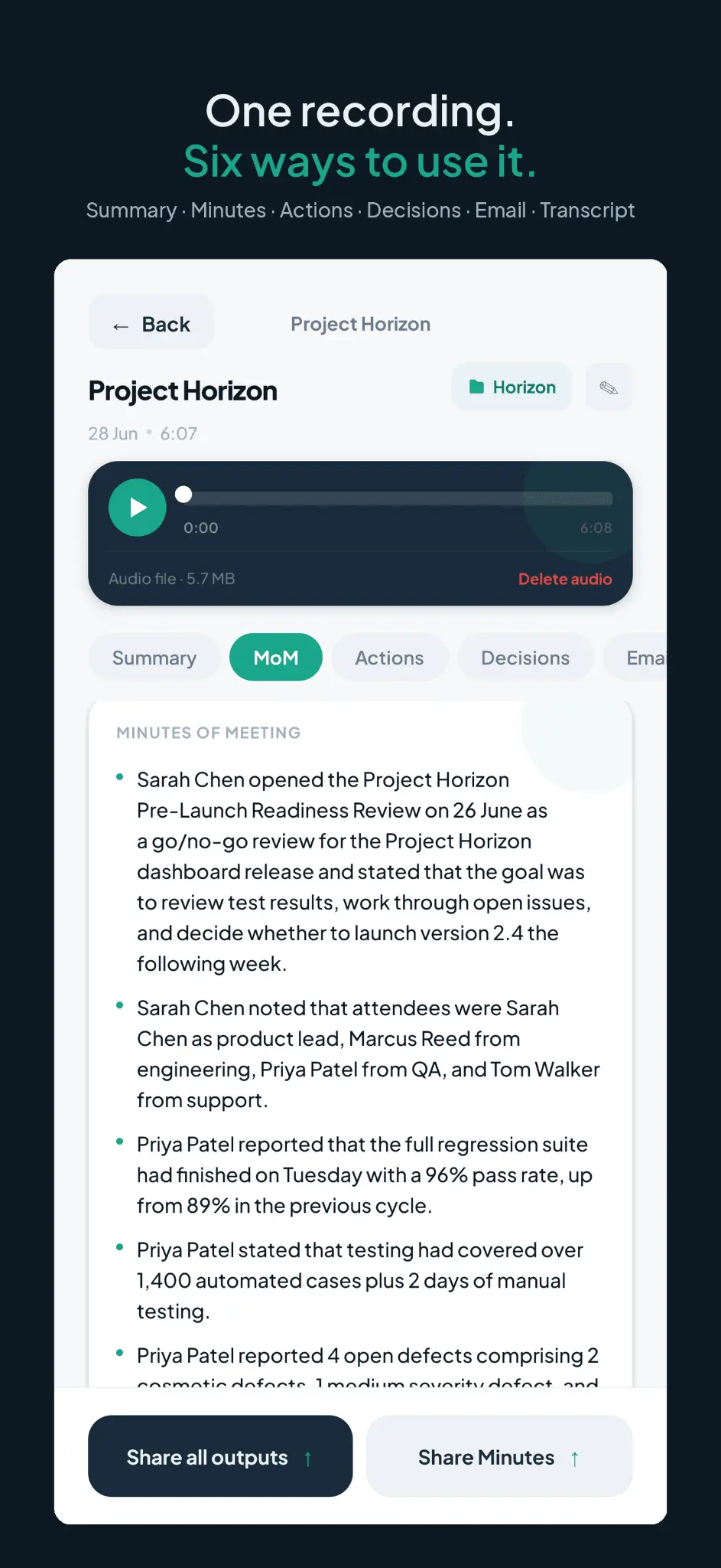 Screenshot 4 of MinutedAI