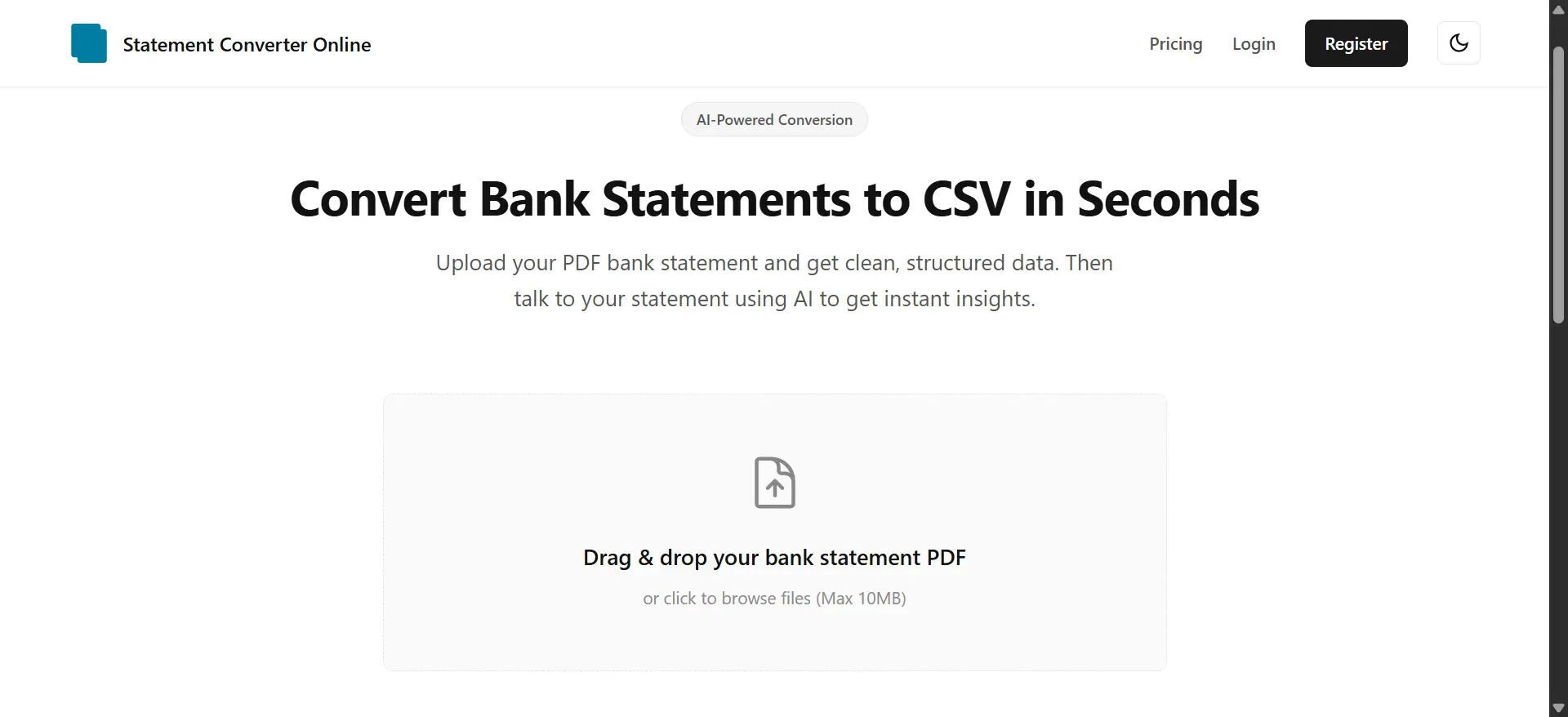 Screenshot 1 of Statement Converter Online