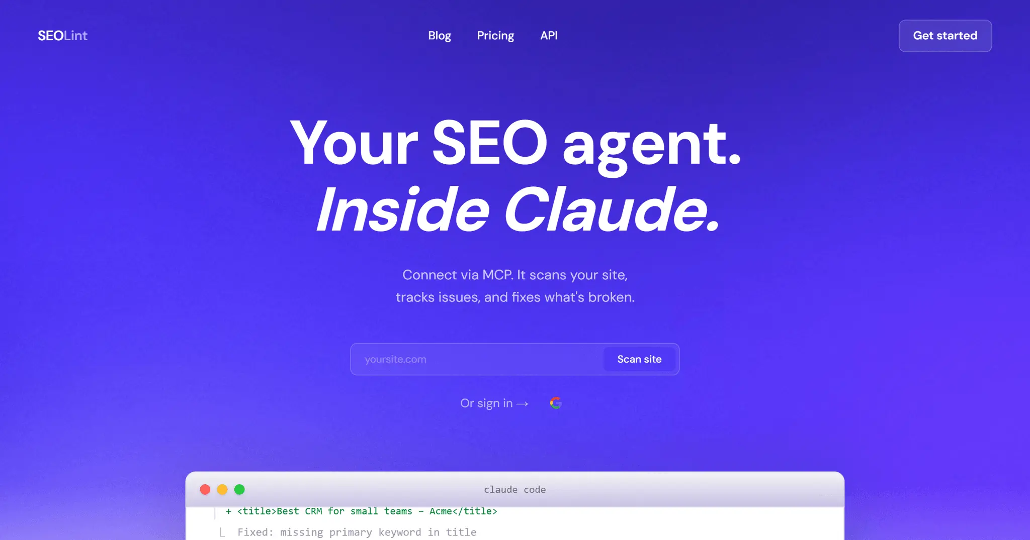 Screenshot 1 of SEOLint