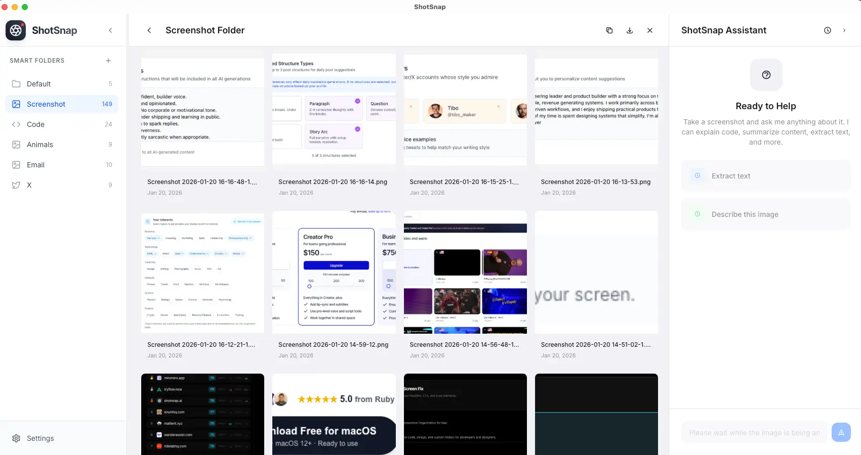 Screenshot 7 of ShotSnap - AI-Powered Screenshot Tool