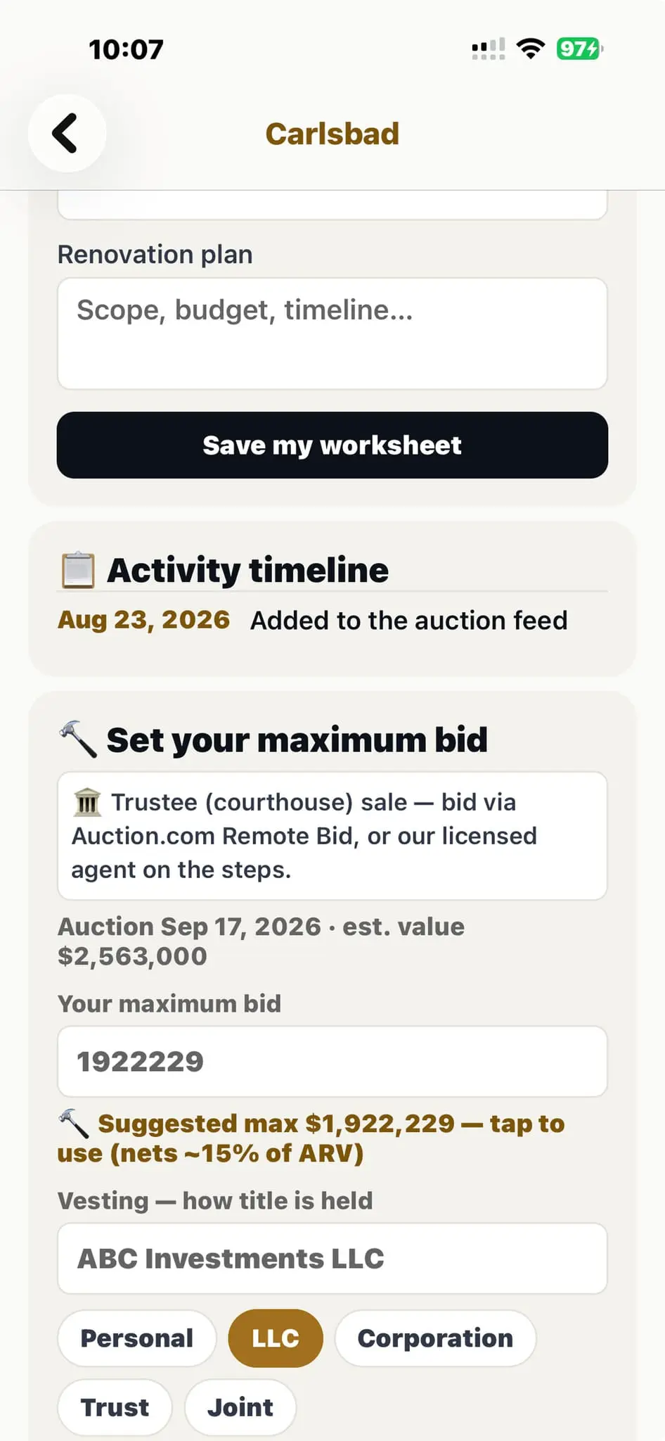 Screenshot 7 of HomeAuction.app