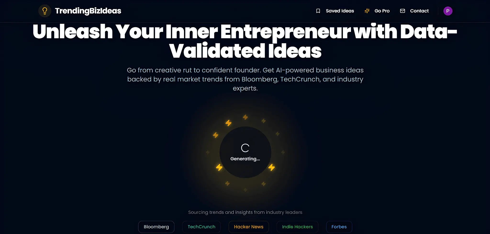 Screenshot 2 of TrendingBizIdeas