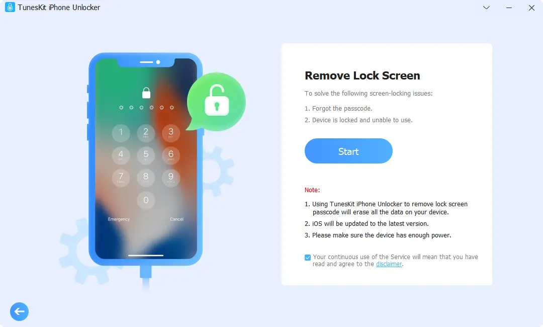 Screenshot 4 of TunesKit iPhone Unlocker
