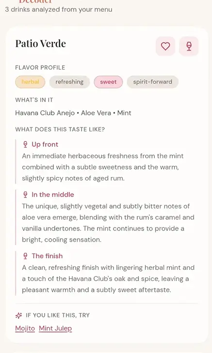 Screenshot 2 of SipCandy: AI-Powered Cocktail Decoder