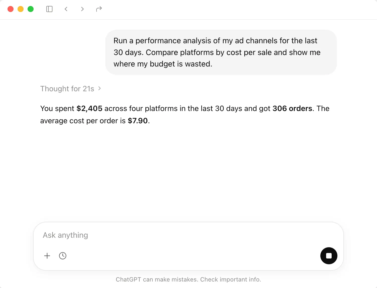 Screenshot 3 of Opus Growth MCP