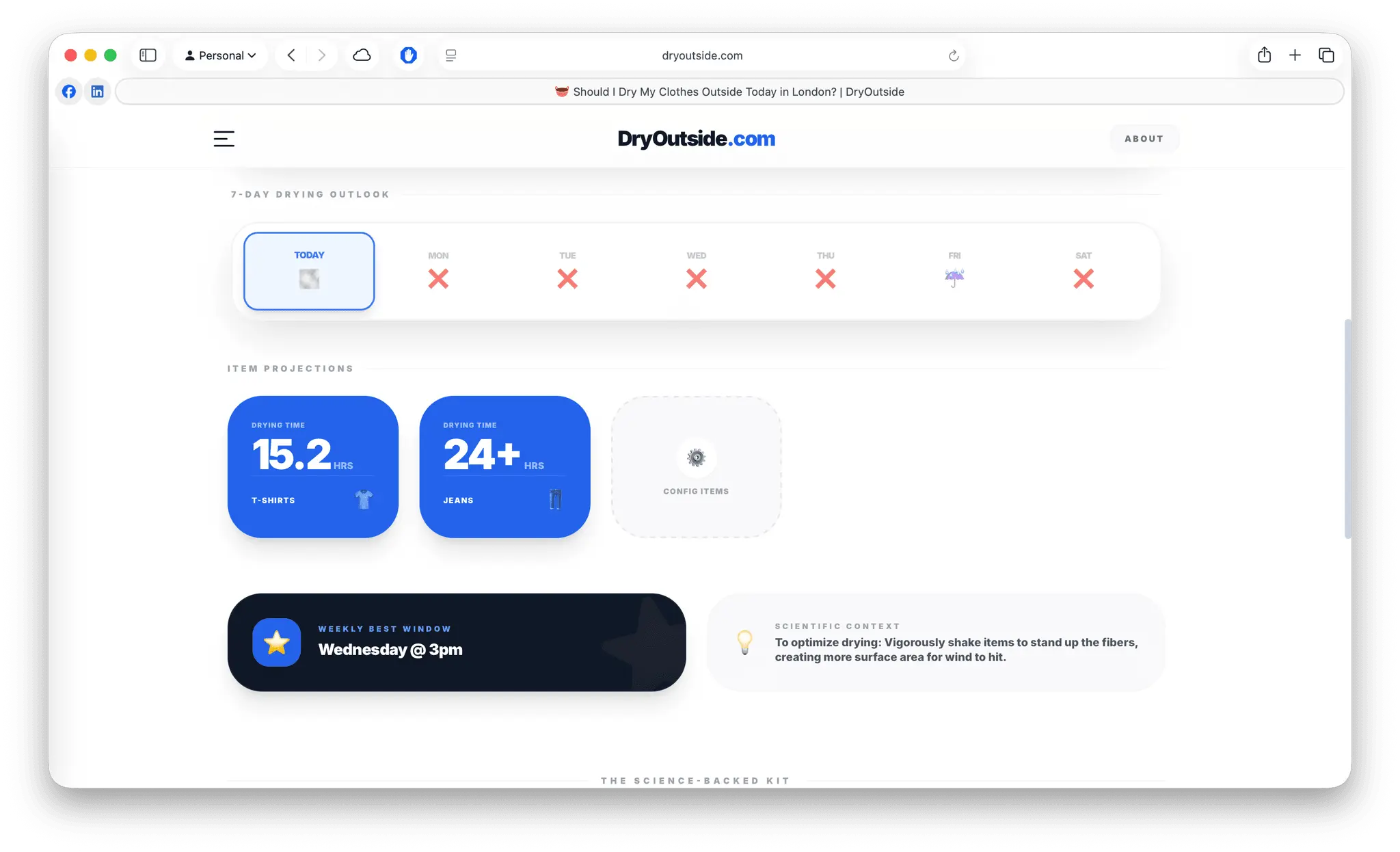 Screenshot 3 of DryOutside.com