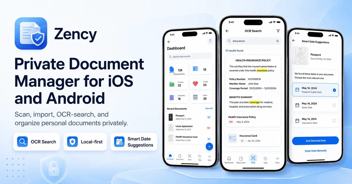 Screenshot 1 of Zency - Smart Document Manager