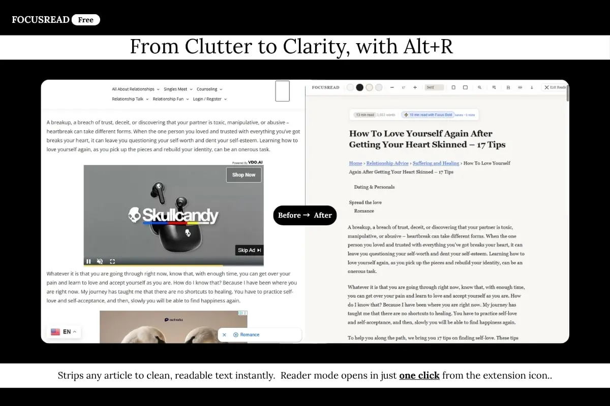 Screenshot 1 of FocusRead