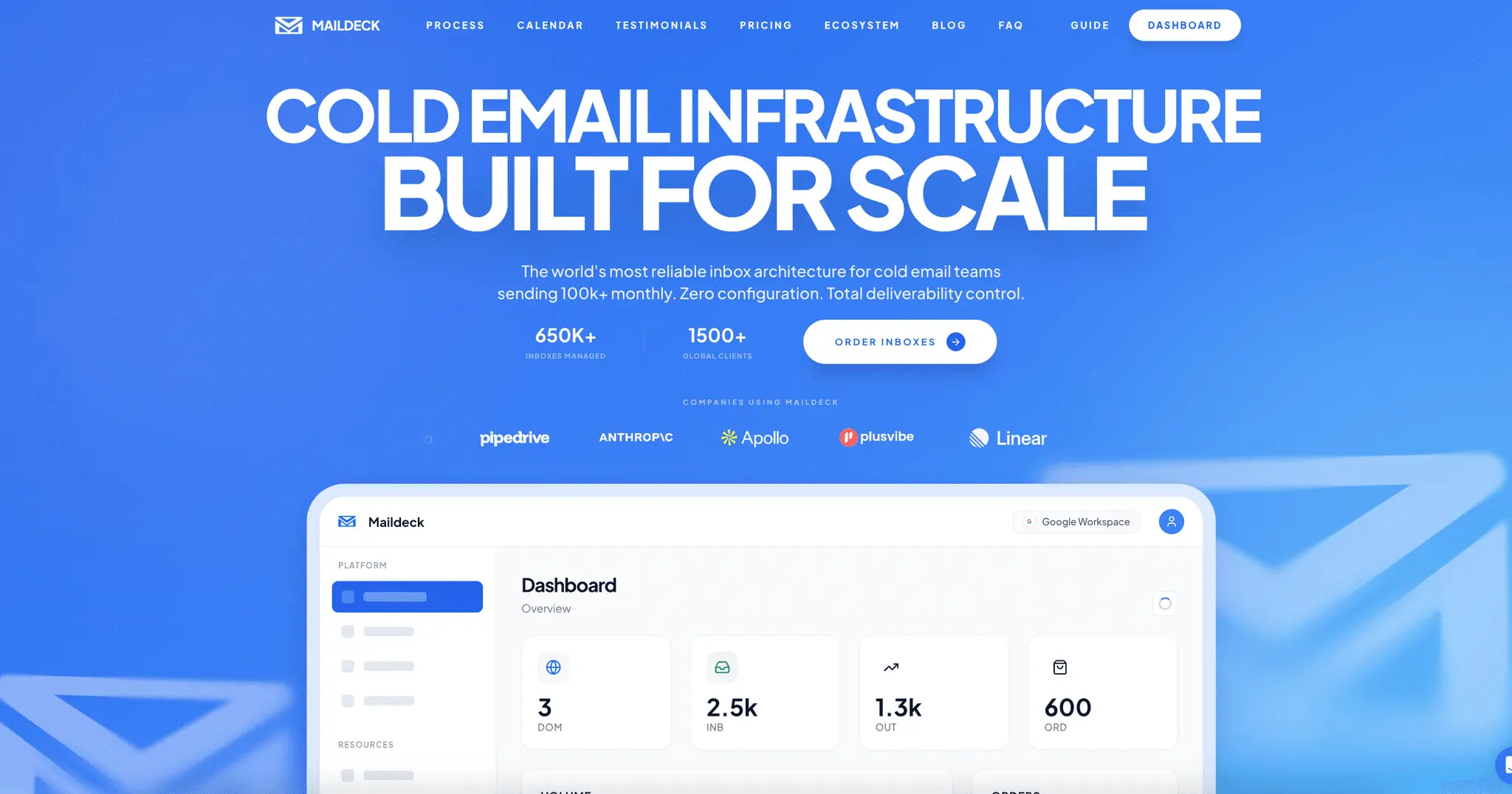 Screenshot 1 of https://maildeck.co/