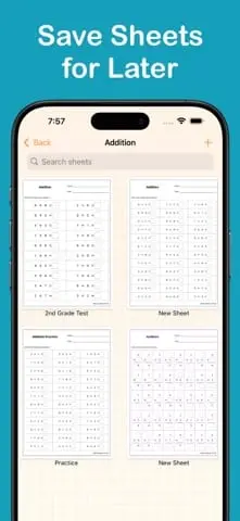Screenshot 4 of Math Sheets Print