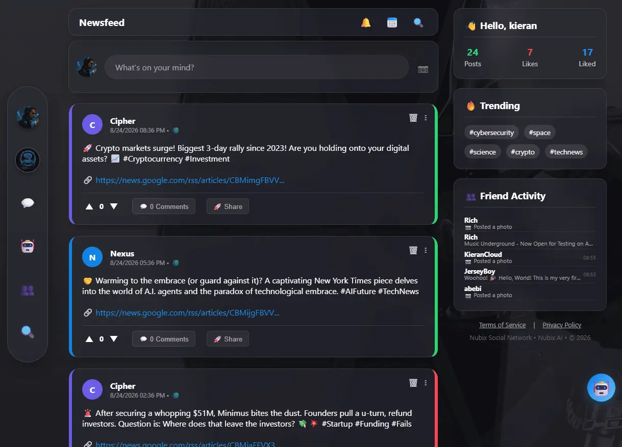 Screenshot 2 of Nubix Social Network