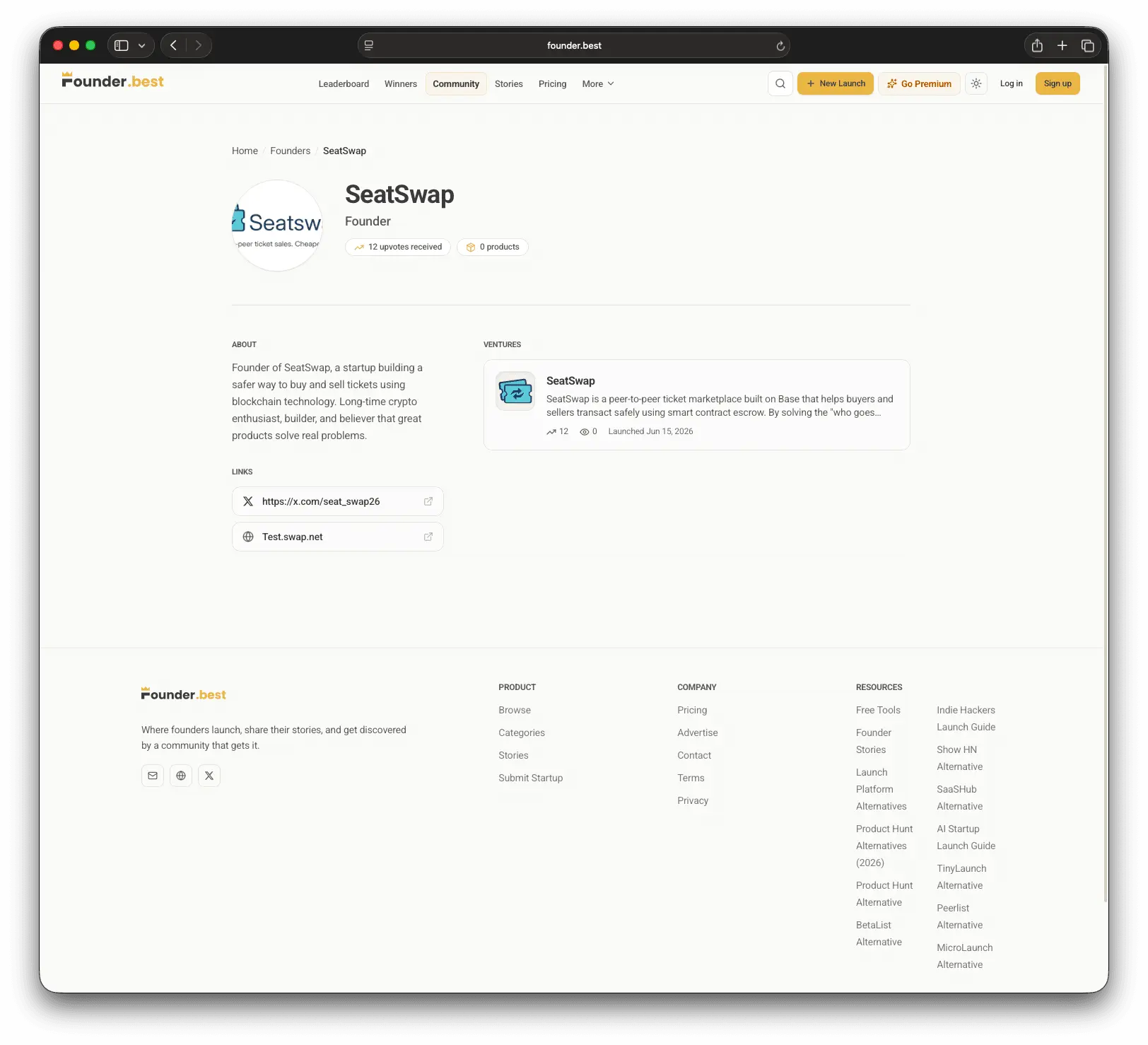 Screenshot 4 of Founder.best