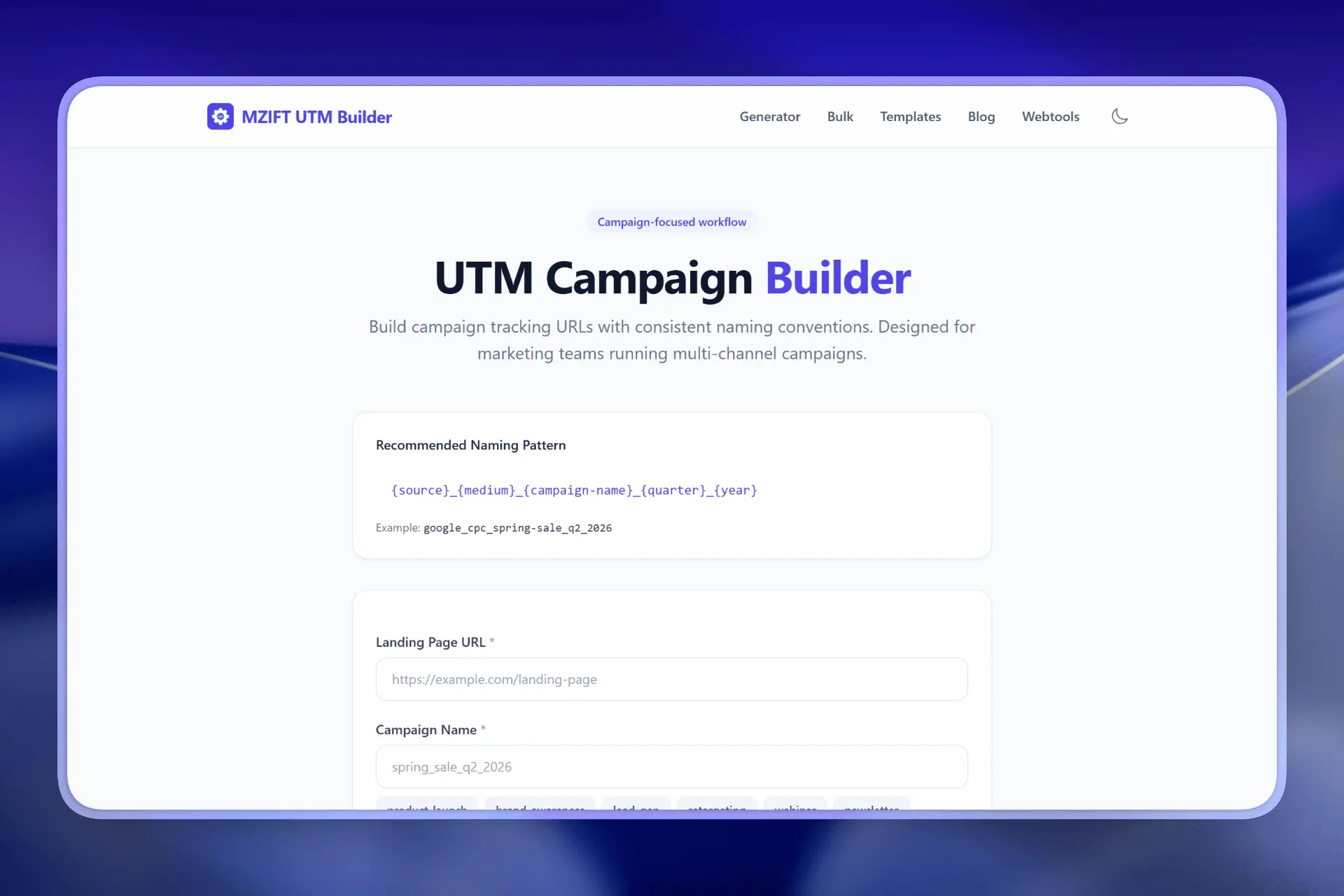Screenshot 5 of MZIFT UTM Builder
