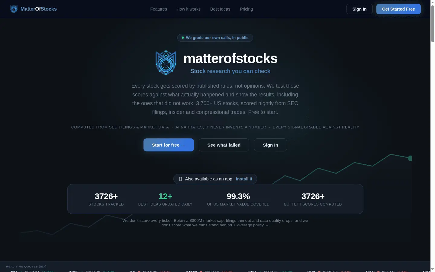 Screenshot 1 of MatterOfStocks