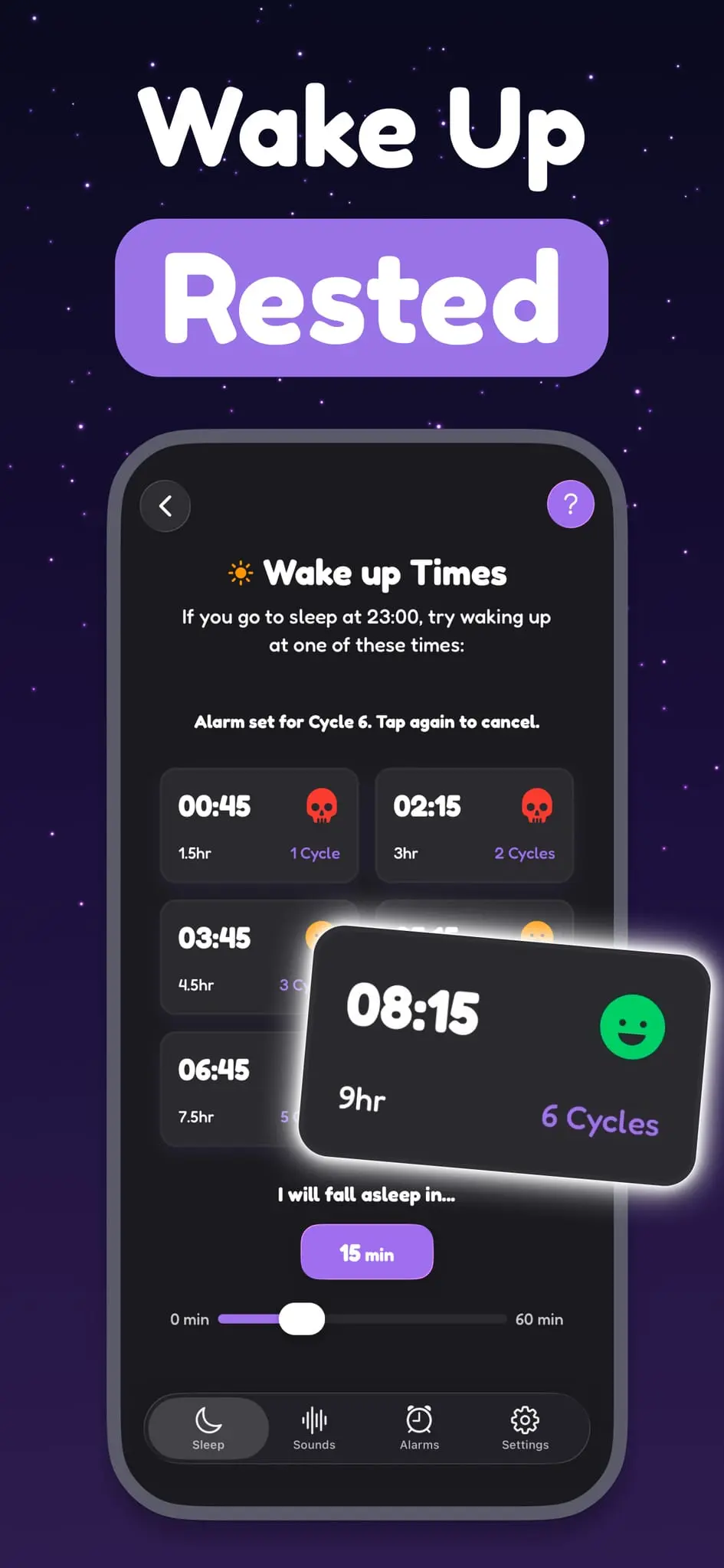Screenshot 1 of FixSleep - Sleep Cycles Alarm