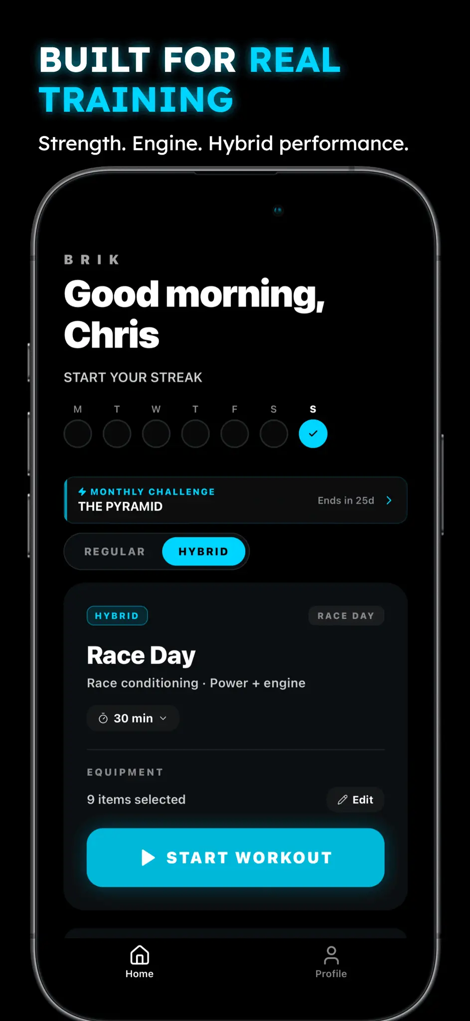 Screenshot 2 of BRIK — HIIT & Hyrox Workout Generator