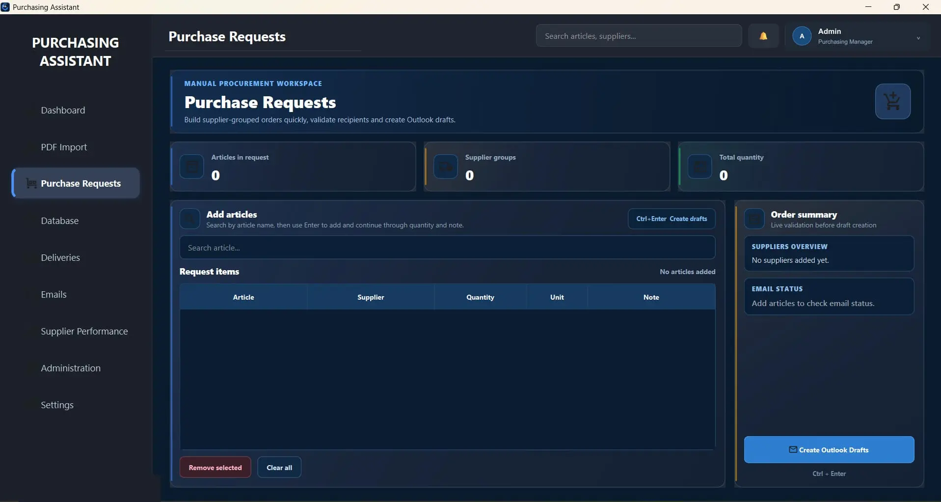 Screenshot 2 of Purchasing Assistant