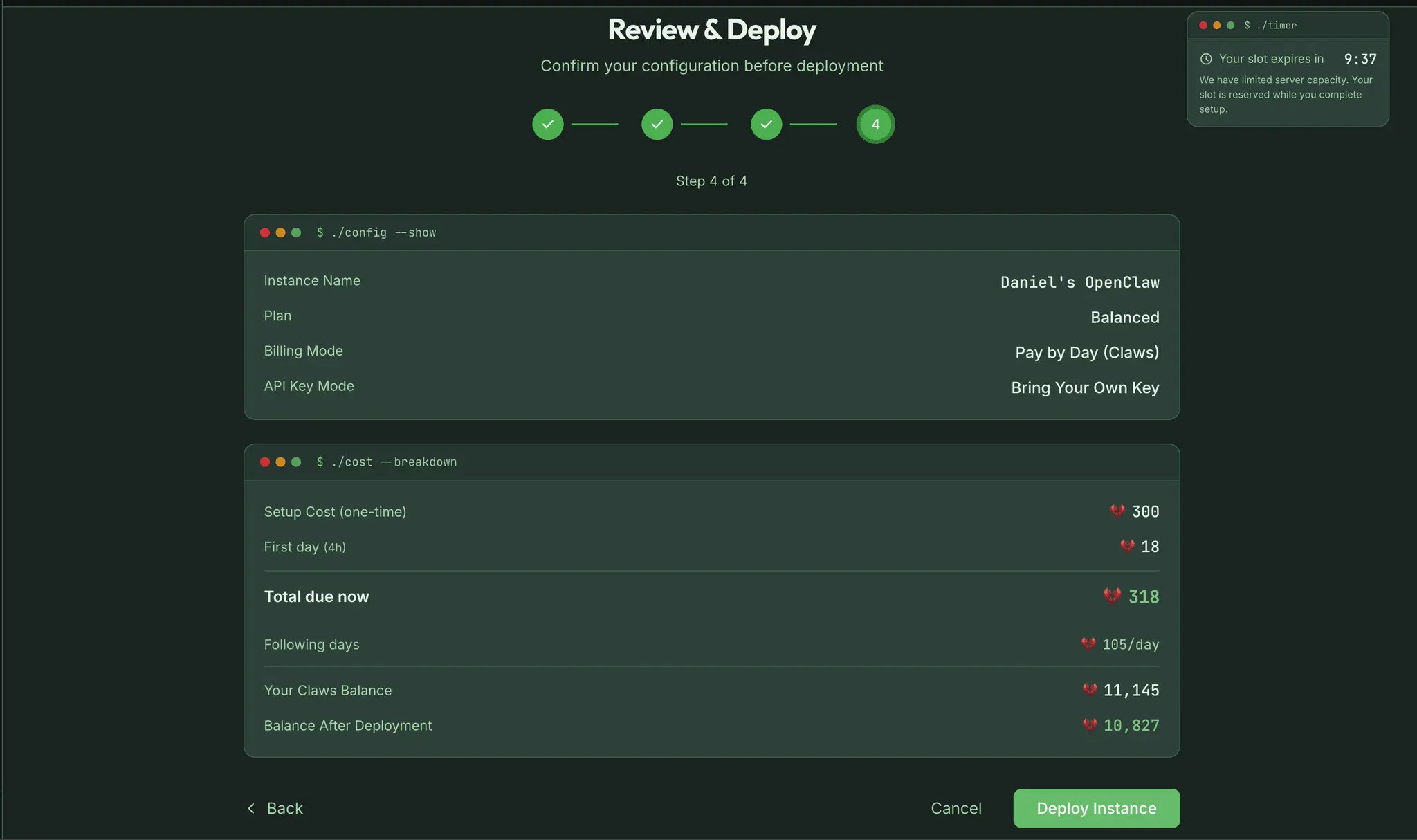 Screenshot 6 of Managed OpenClaw Hosting