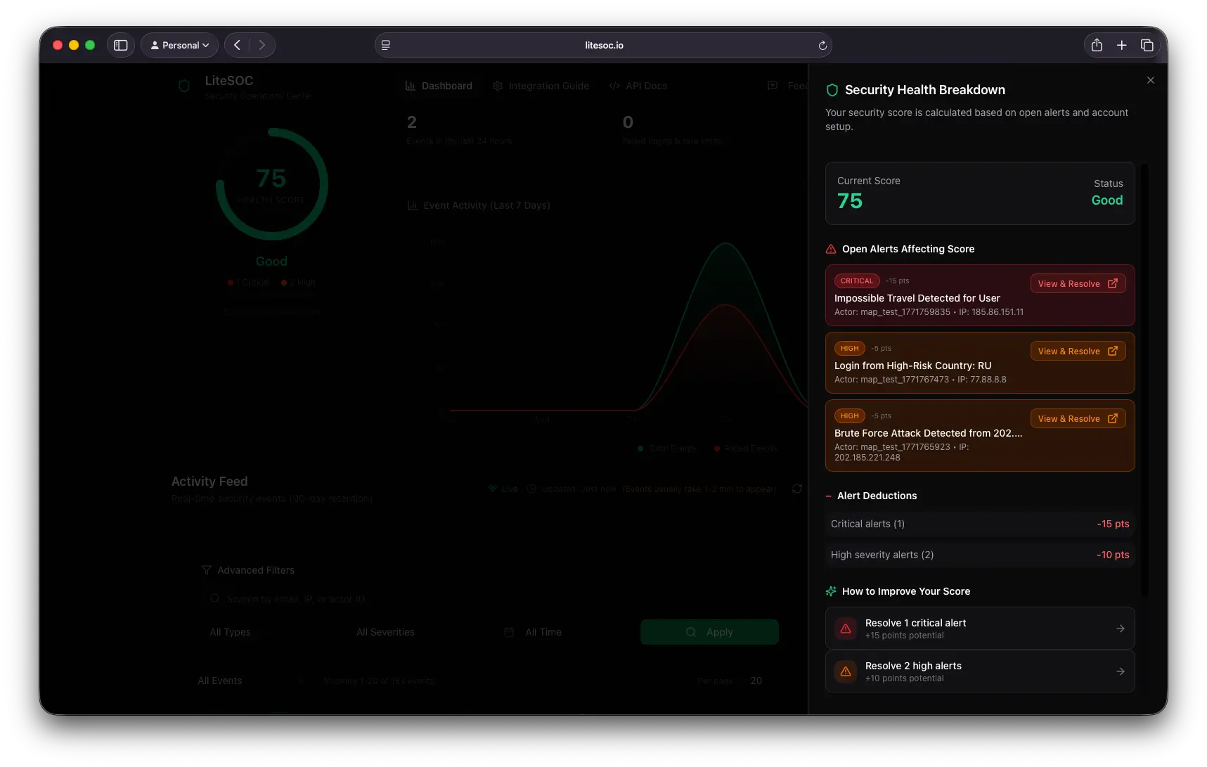 Screenshot 4 of LiteSOC