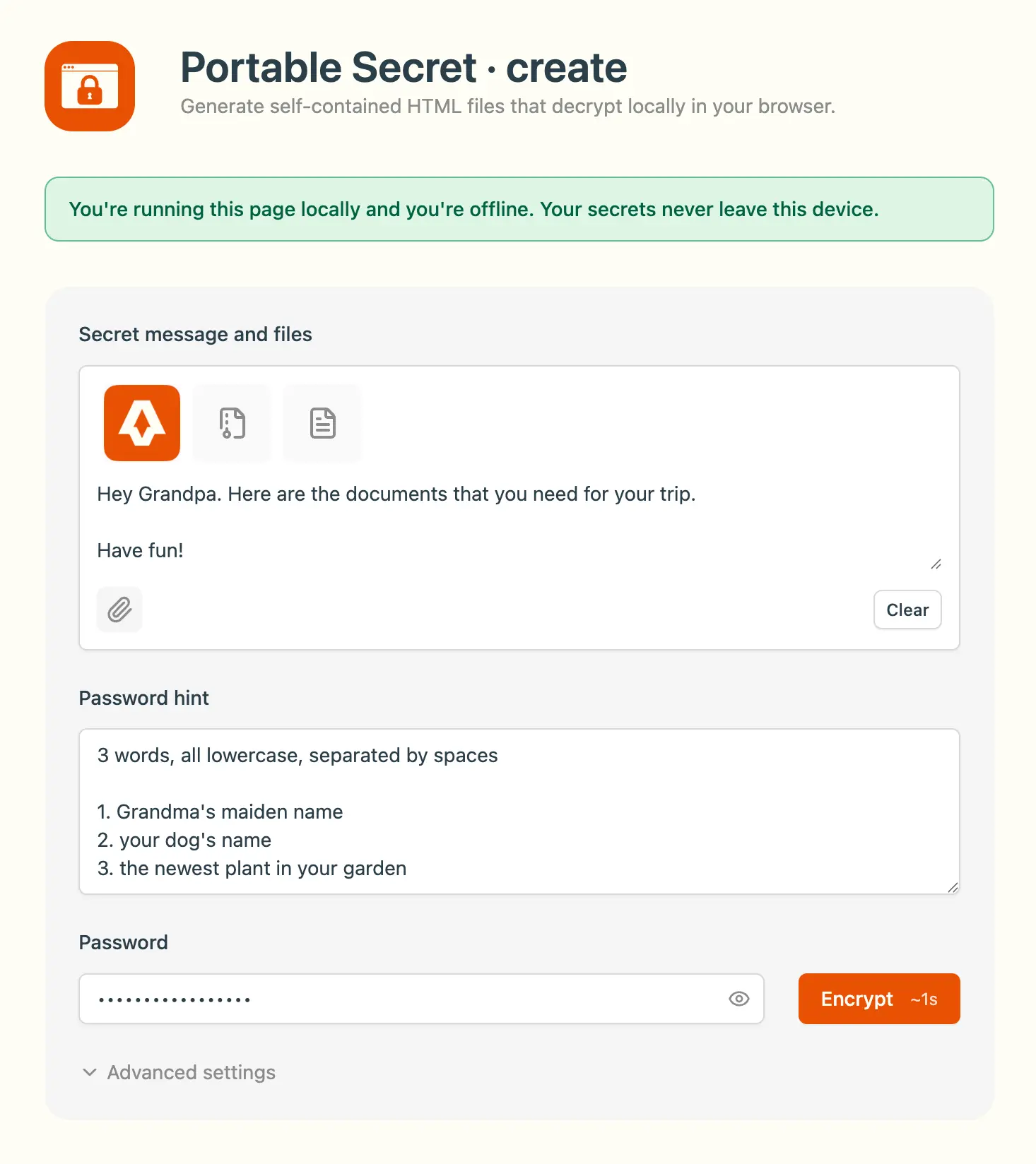 Screenshot 4 of Portable Secret