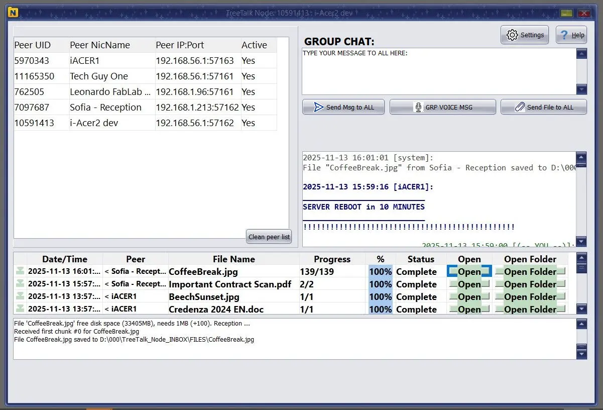 Screenshot 1 of TreeTalk Node