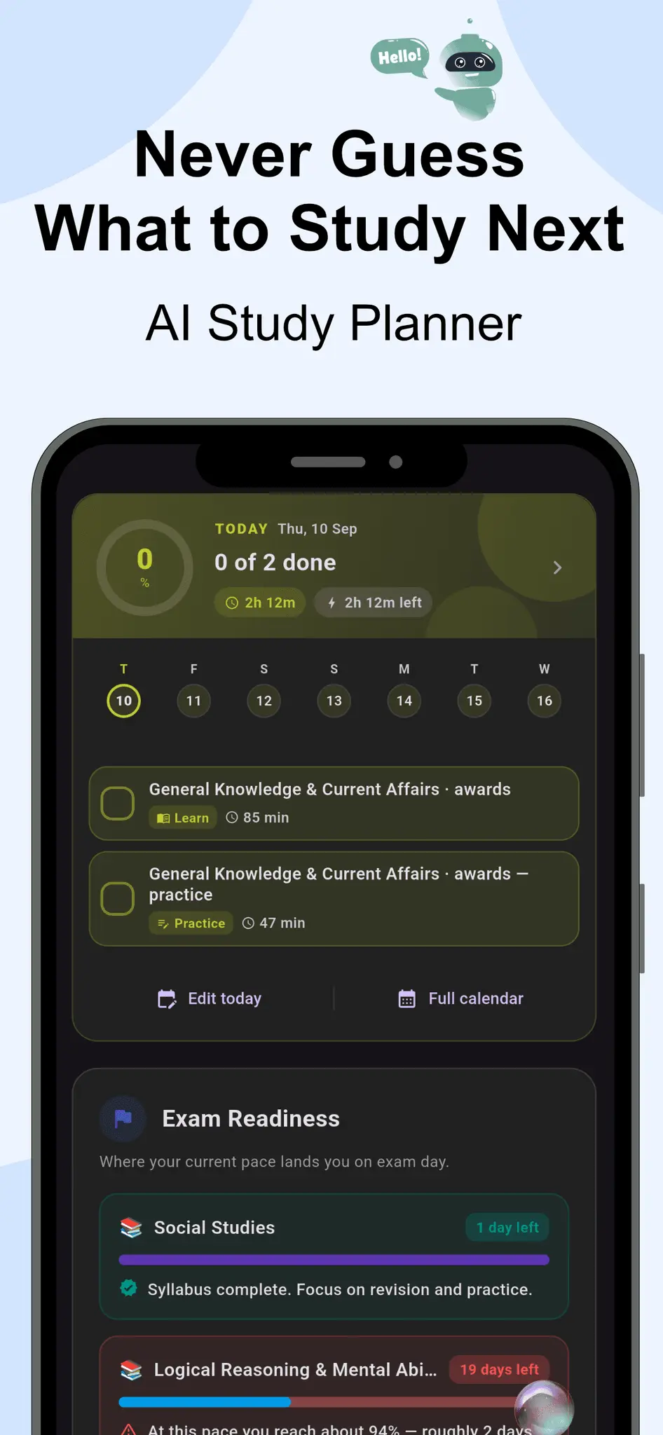 Screenshot 3 of Poro: Exam Countdown & Study Planner