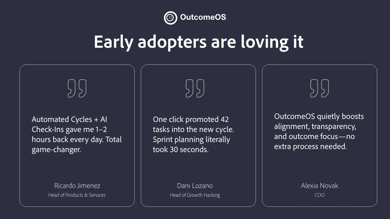 Screenshot 4 of OutcomeOS