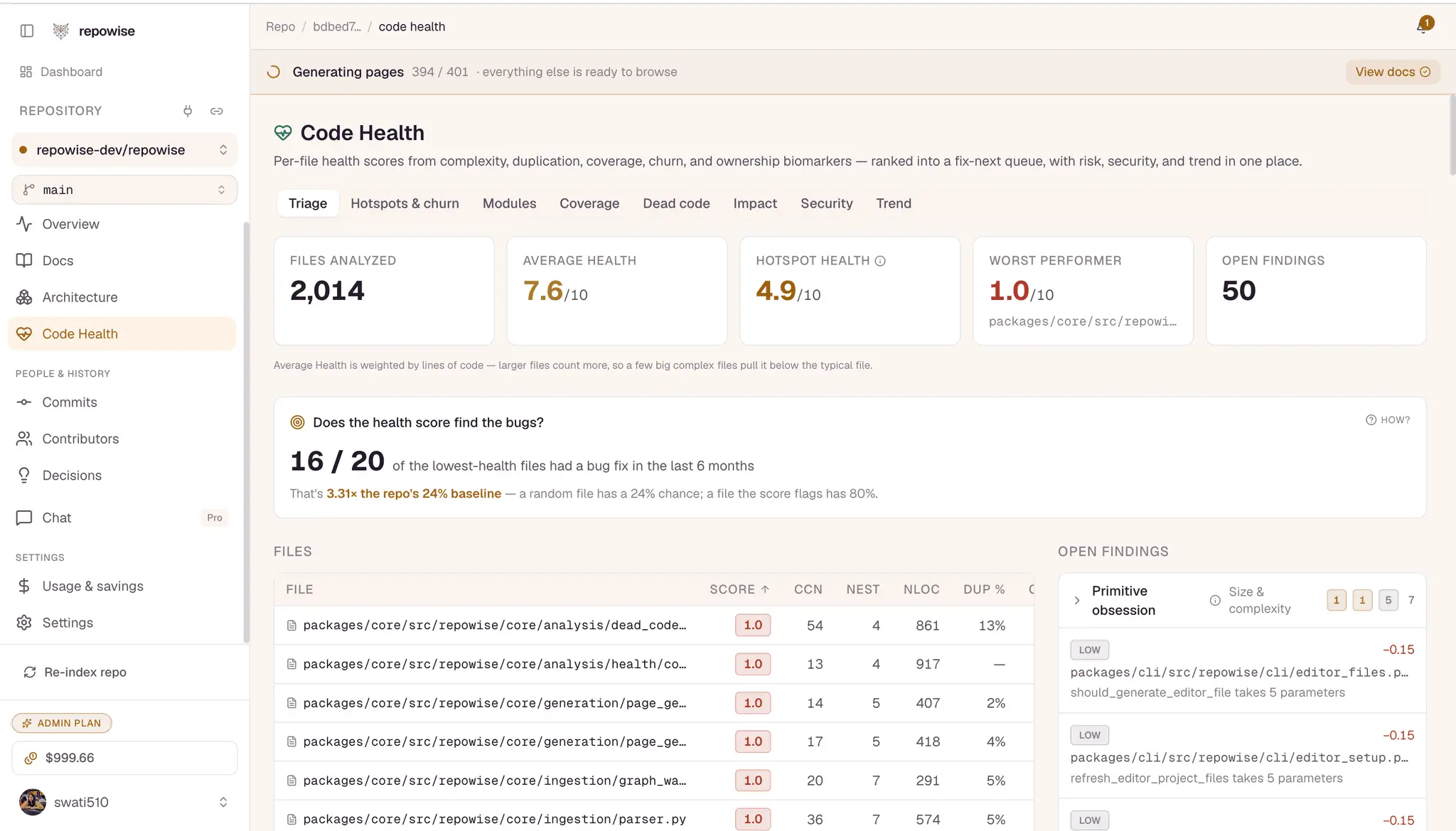 Screenshot 9 of Repowise