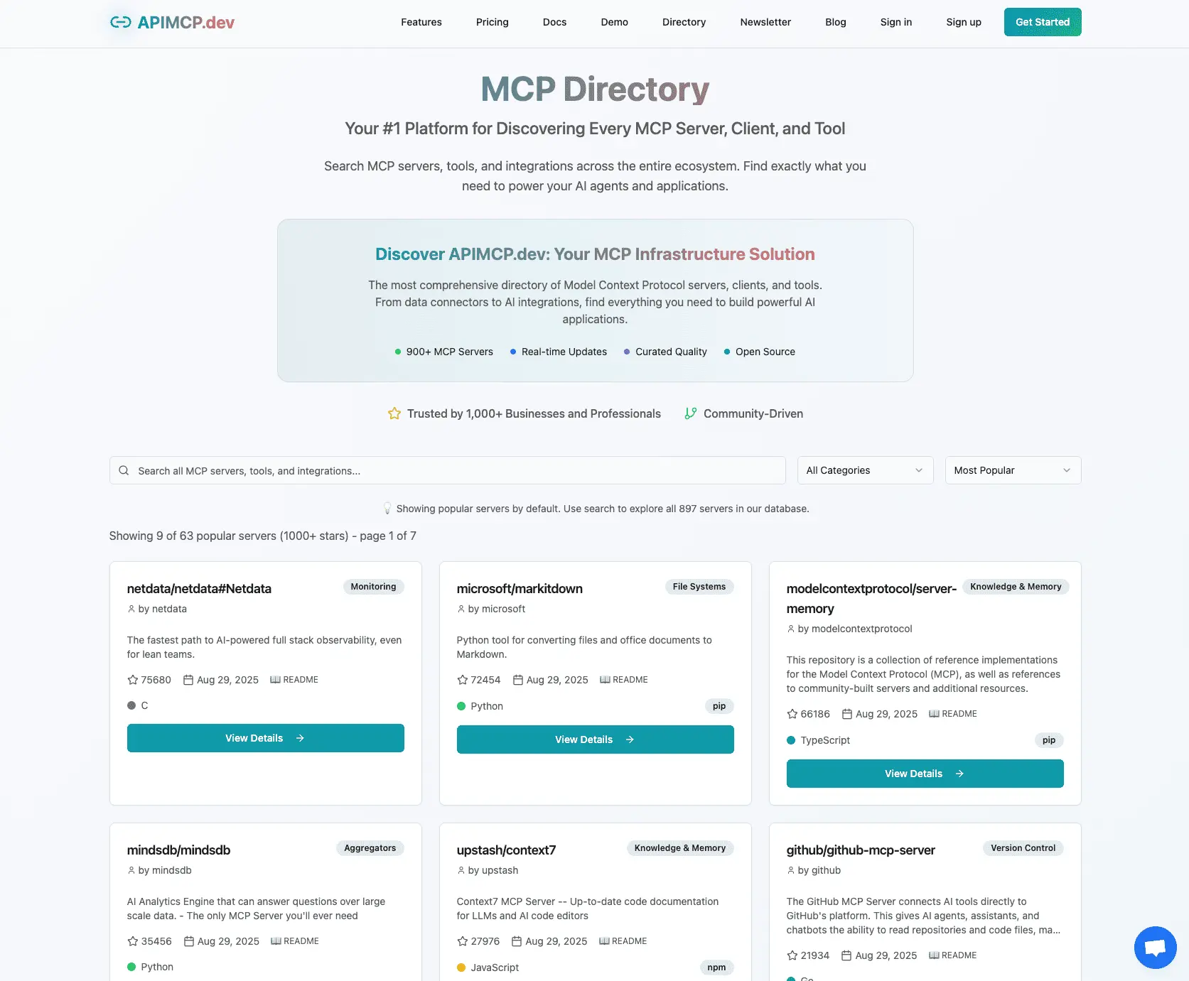 Screenshot 2 of APIMCP.dev