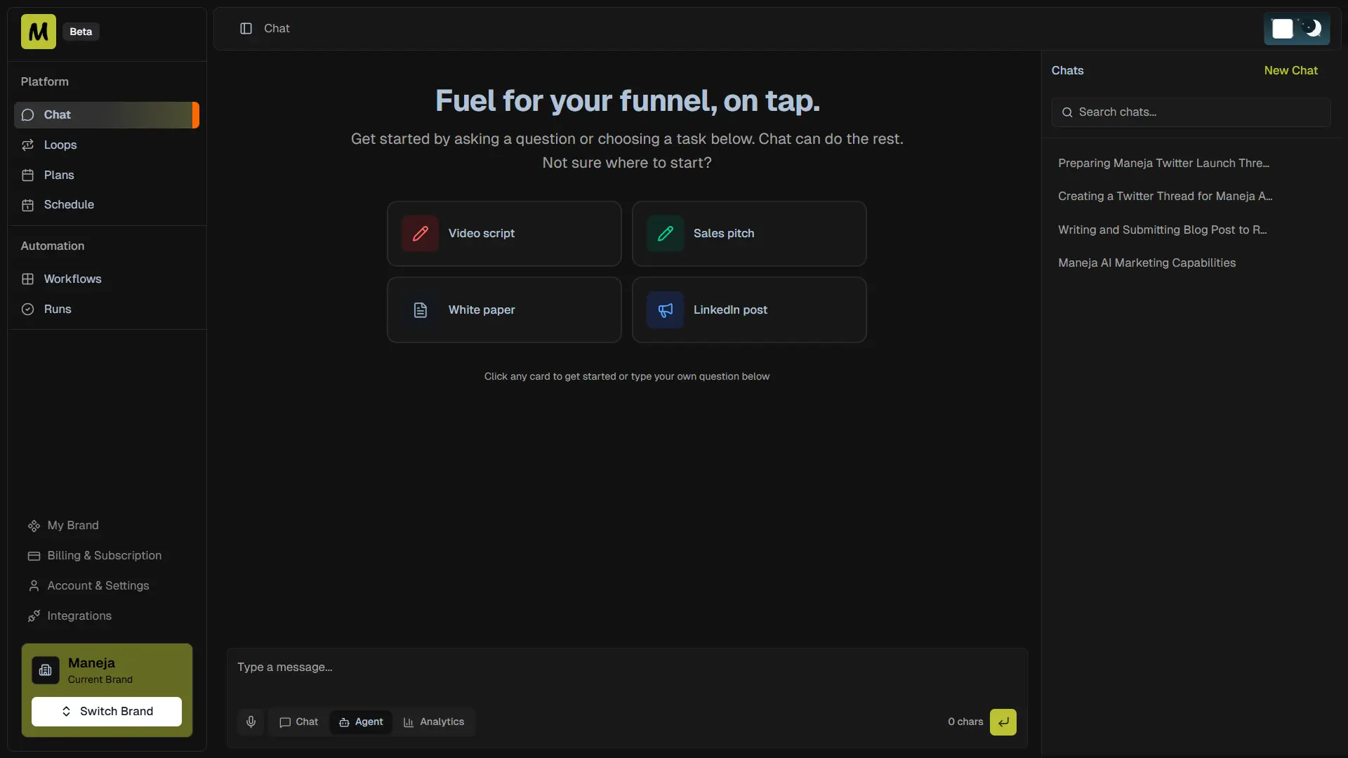 Screenshot 1 of Maneja - AI Marketing