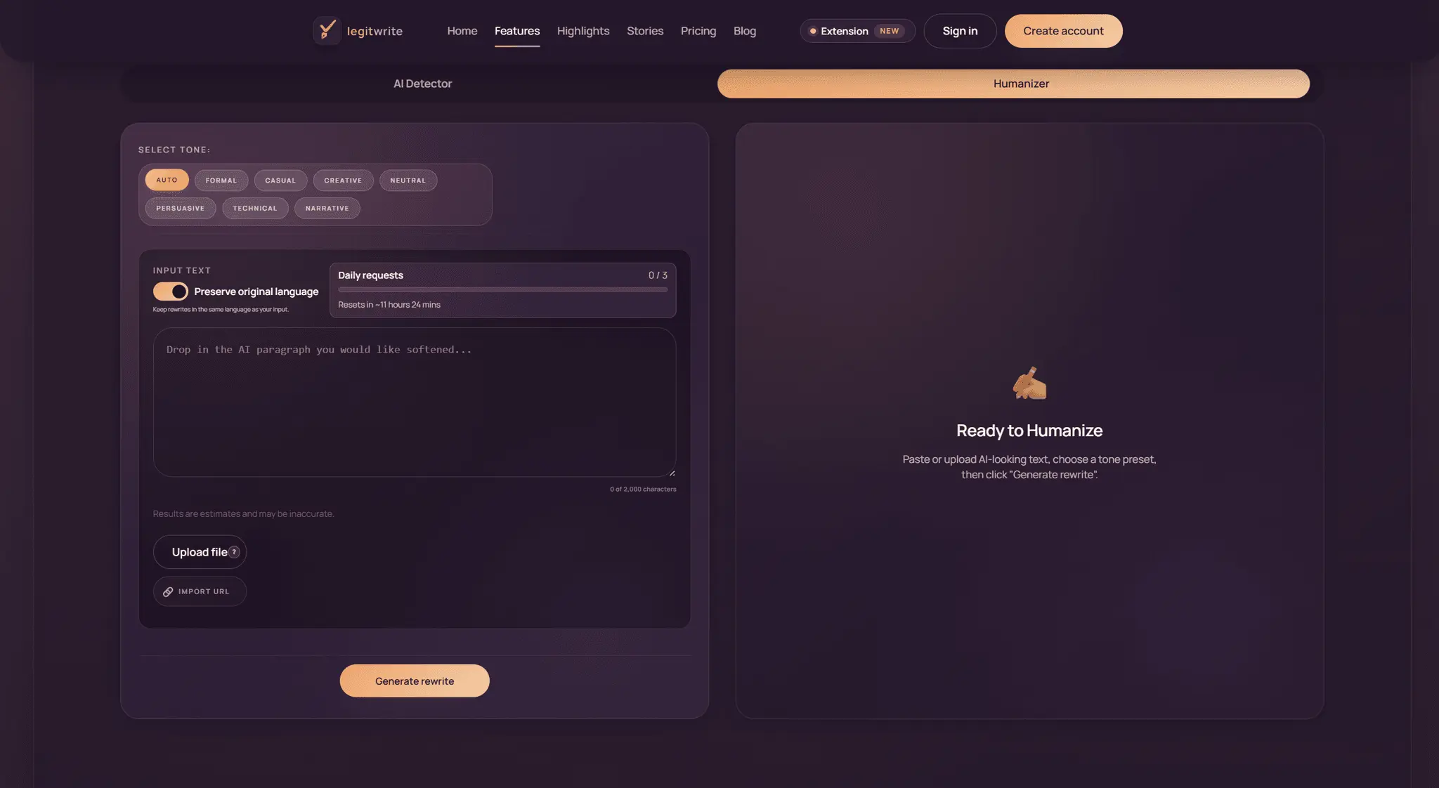 Screenshot 3 of LegitWrite- Detect & Humanize AI Content