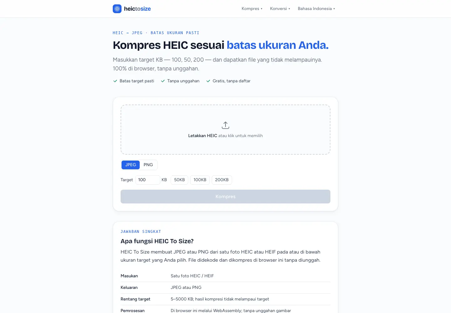Screenshot 1 of HEIC To Size