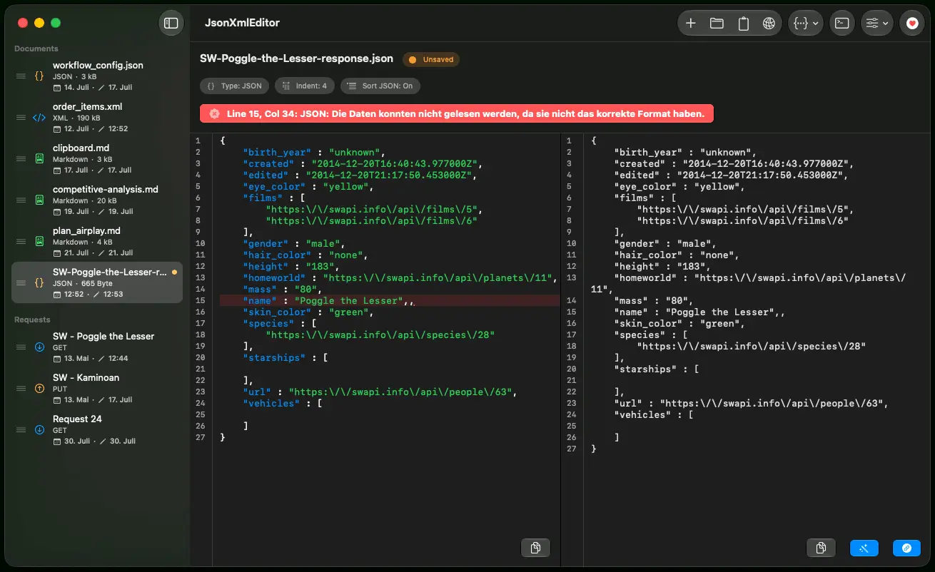Screenshot 2 of JsonXmlEditor