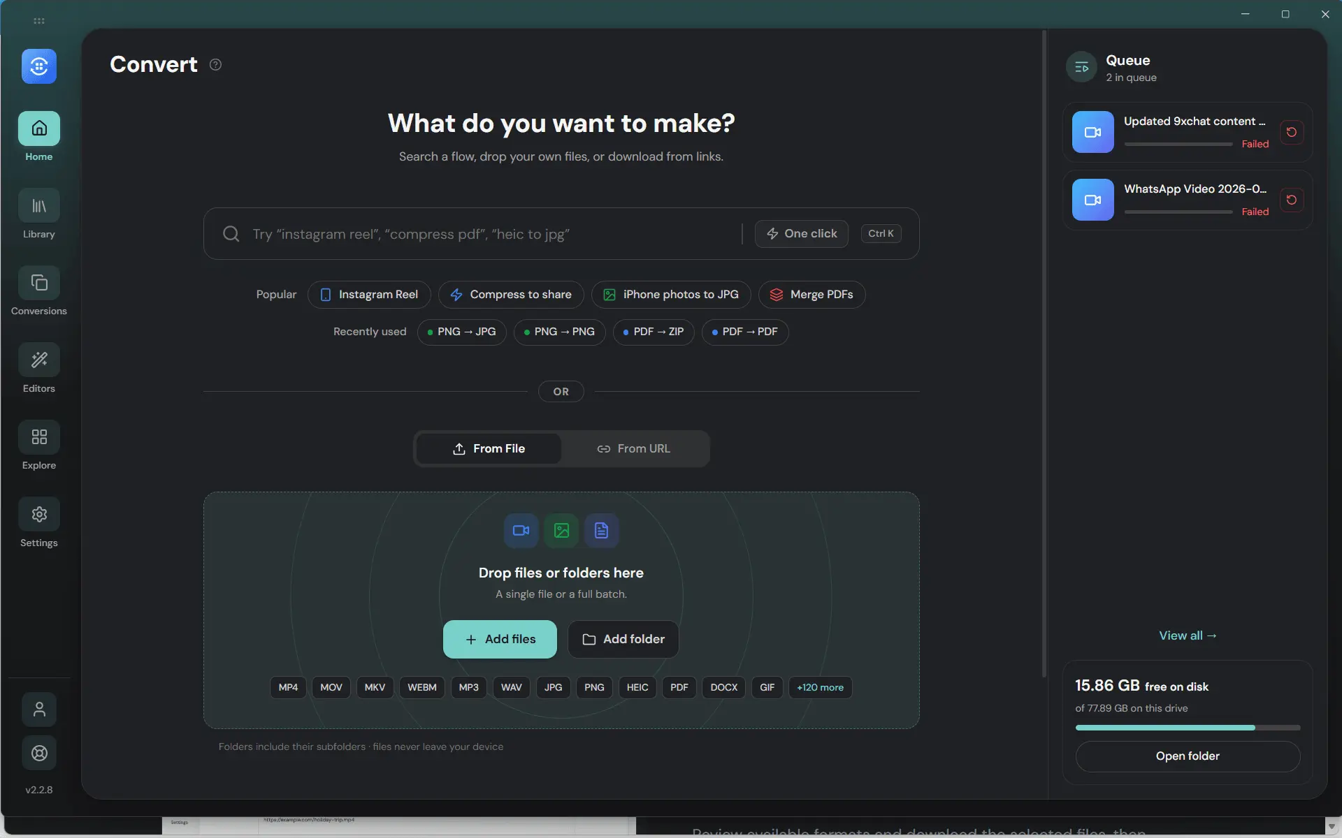 Screenshot 2 of 9xConvert