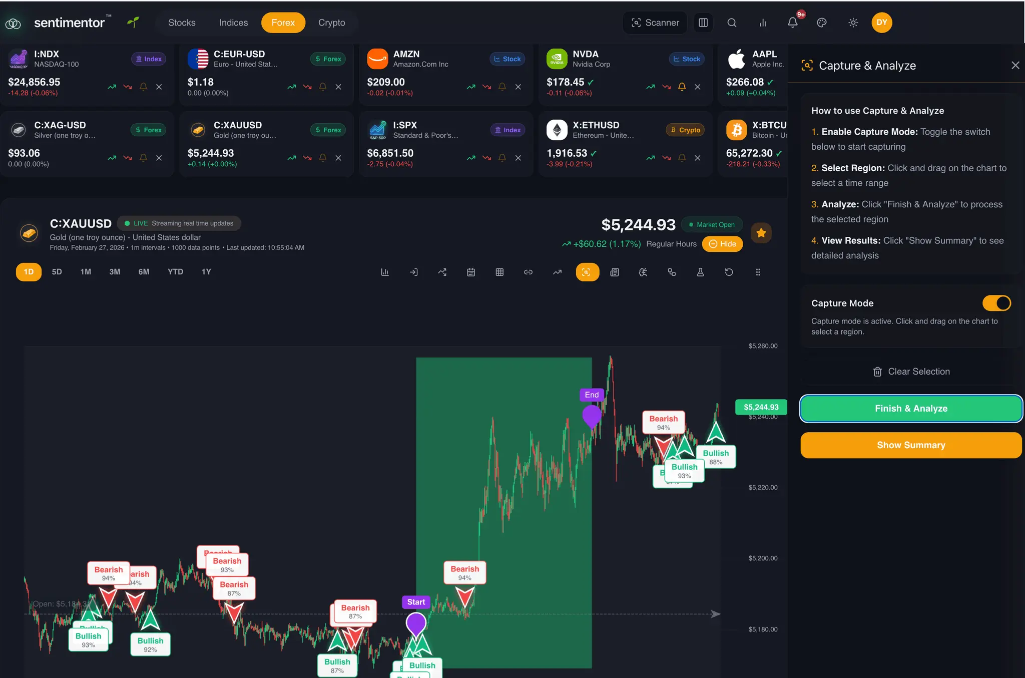 Screenshot 1 of Sentimentor
