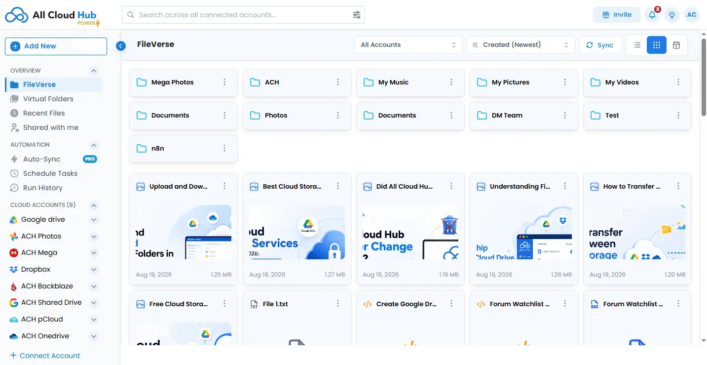 Screenshot 1 of All Cloud Hub