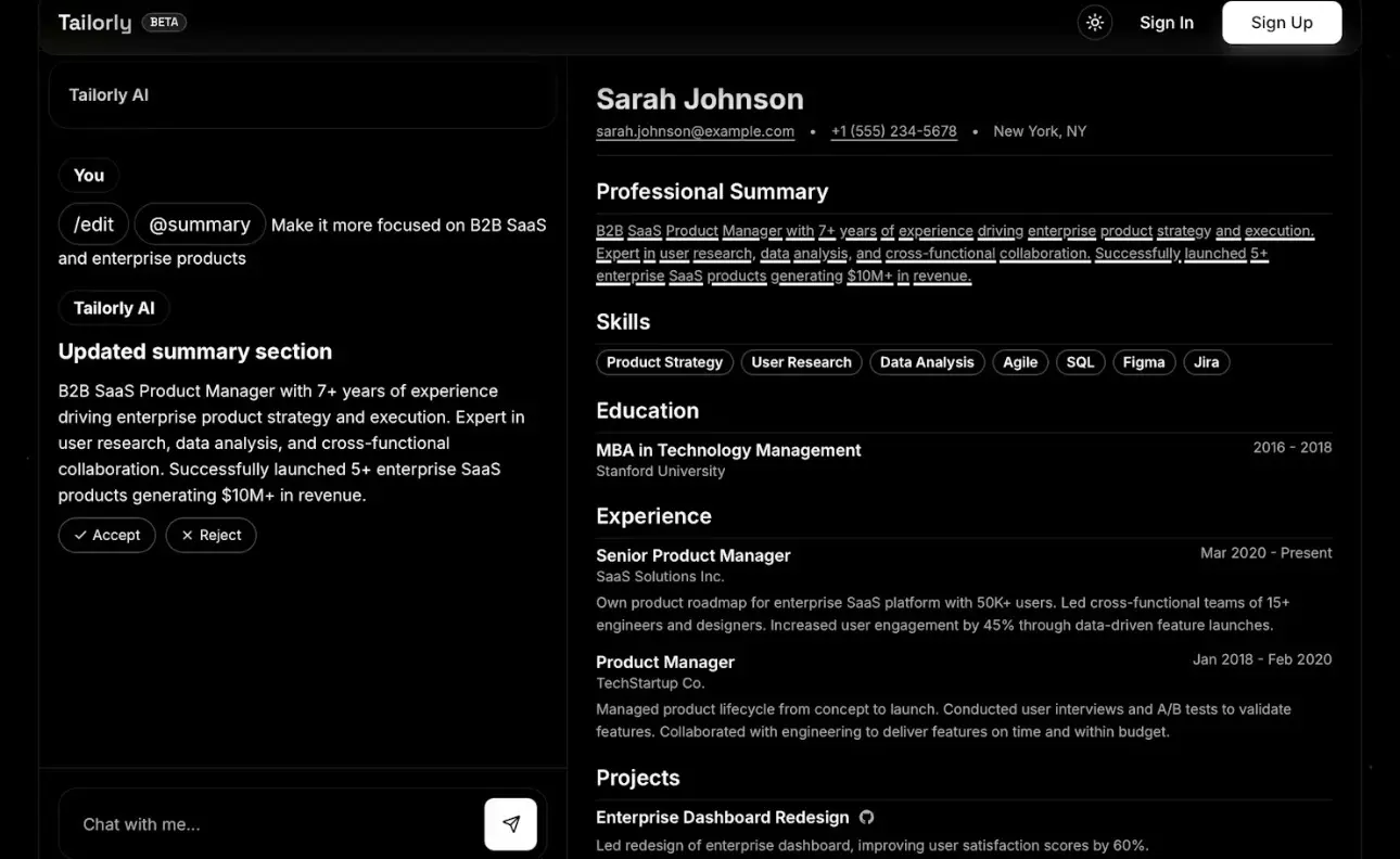 Screenshot 3 of Tailorly - AI Career OS