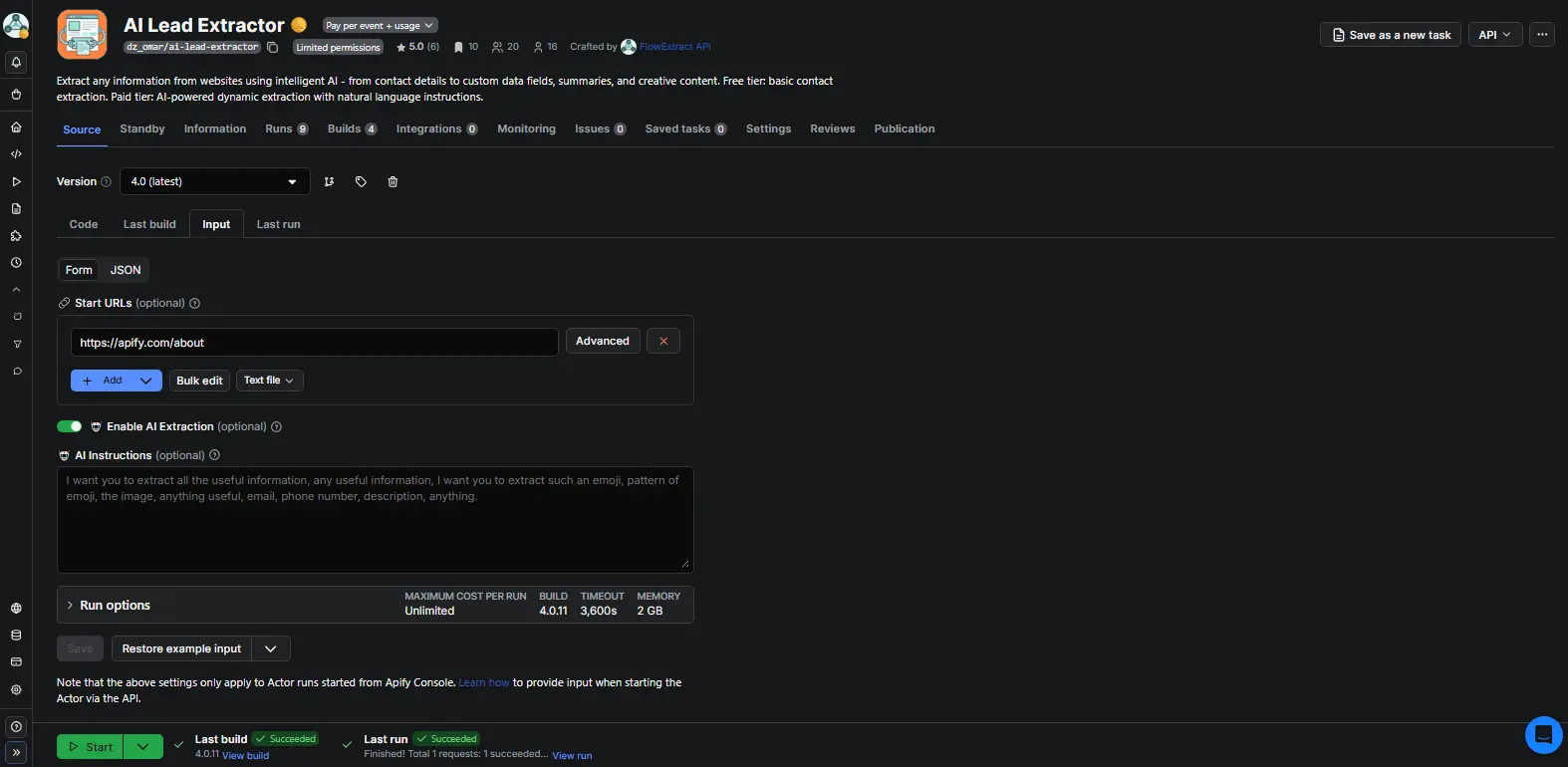 Screenshot 3 of AI Lead Extractor – Extract Any Data