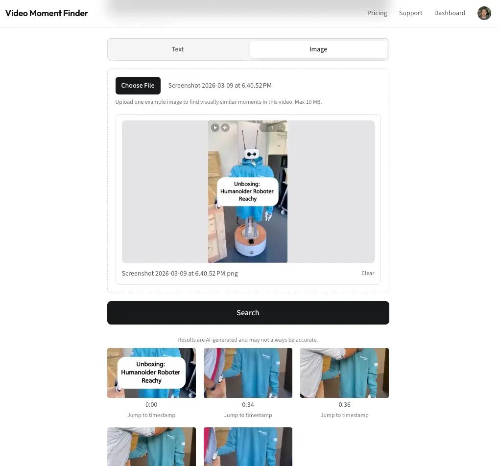 Screenshot 3 of Video Moment Finder