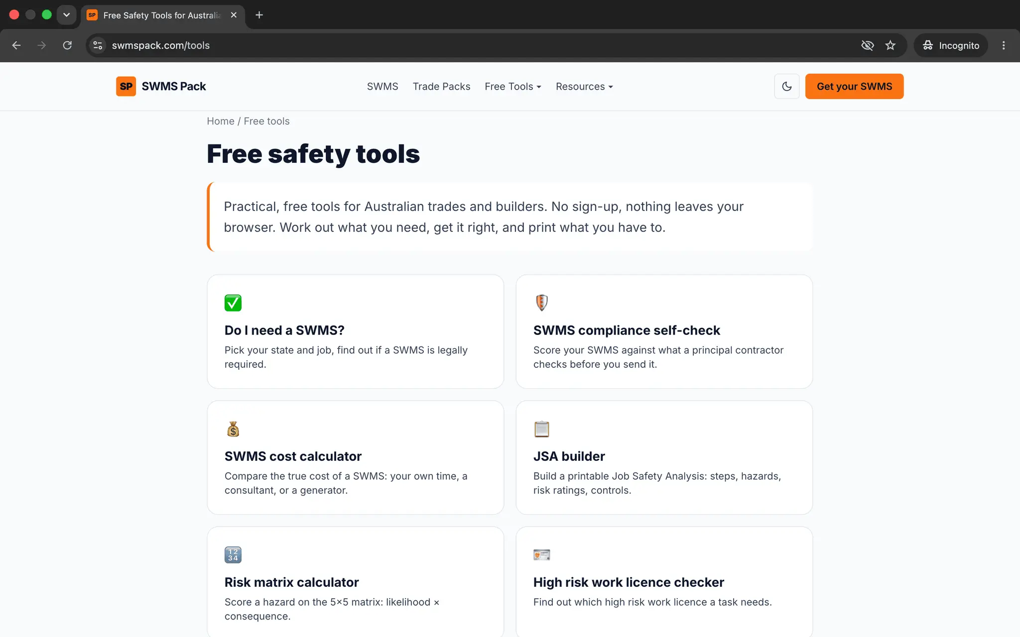 Screenshot 4 of SWMS Pack
