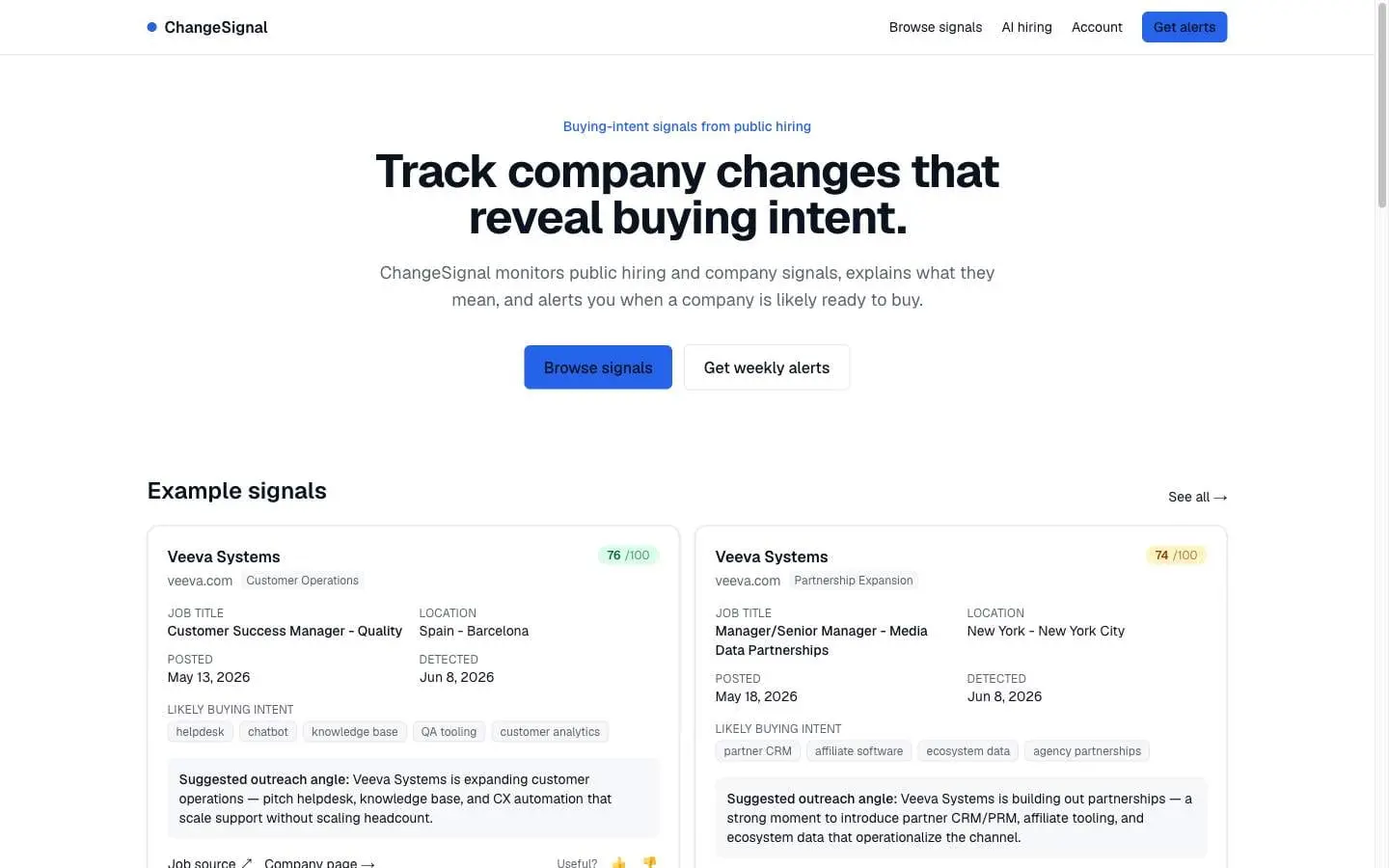 Screenshot 1 of ChangeSignal