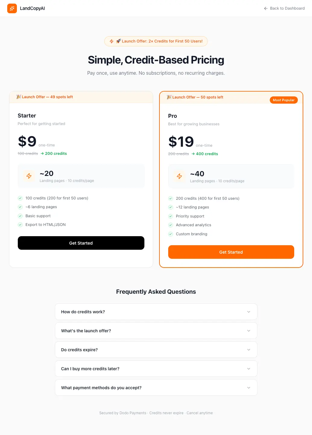 Screenshot 2 of LandCopyAI