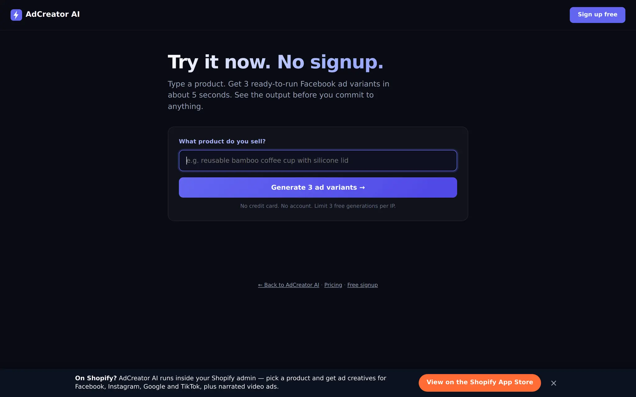 Screenshot 4 of AdCreator AI
